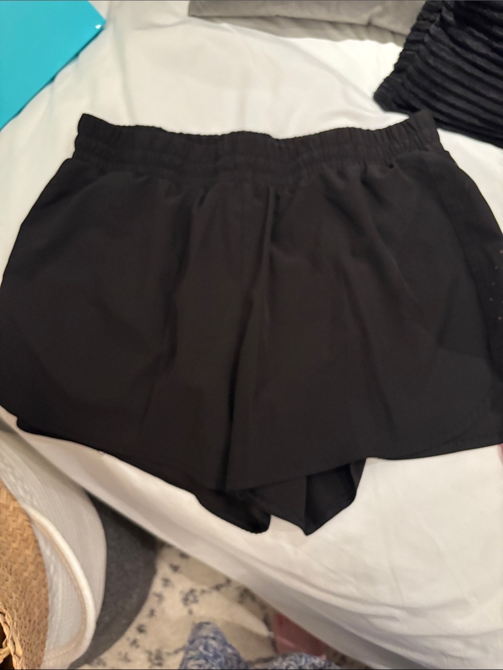 3/$10 Black A-Line Athletic Skort with Elastic Waist